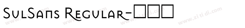SulSans Regular字体转换